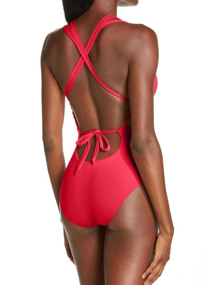 One Piece Plain Badkläder