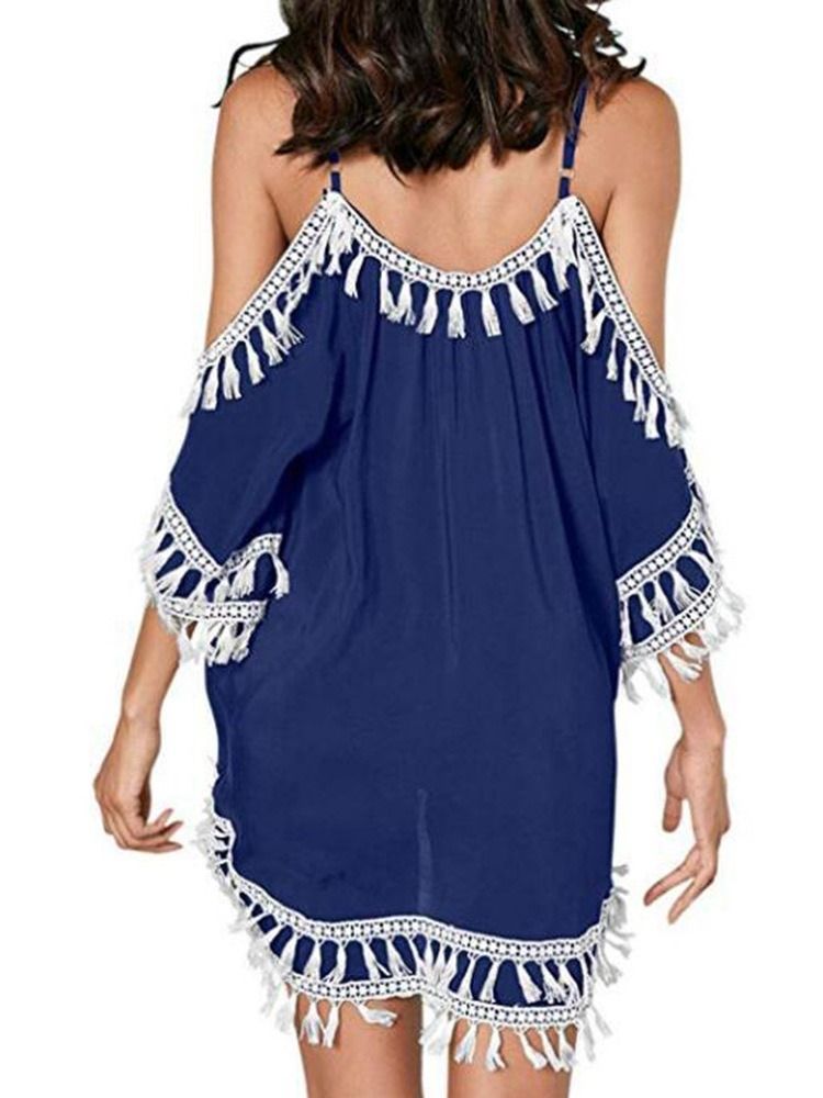 Ovan Knä Tassel Beach Look Beach Klänningar