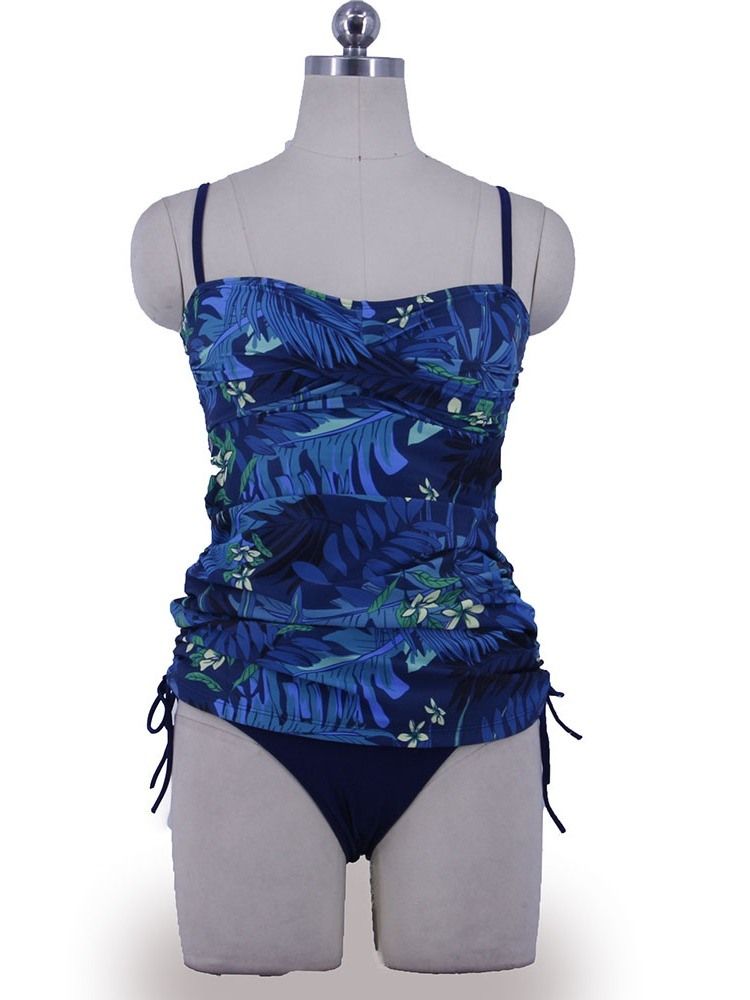 Polka Dots Randig Beach Look Dam Tankini