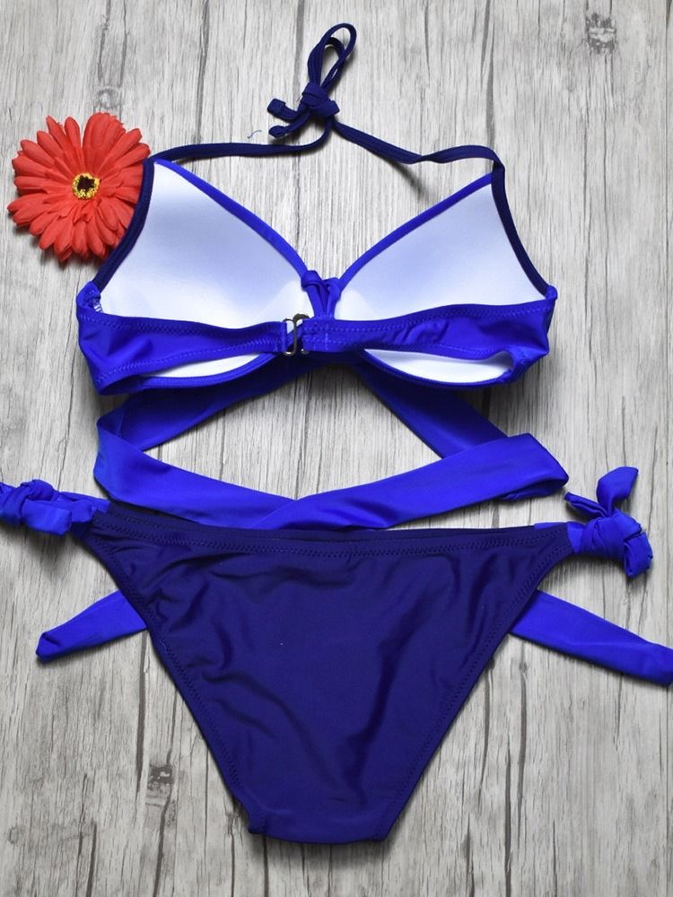 Sexig Tankini-Set För Dambadkläder Med Snörning