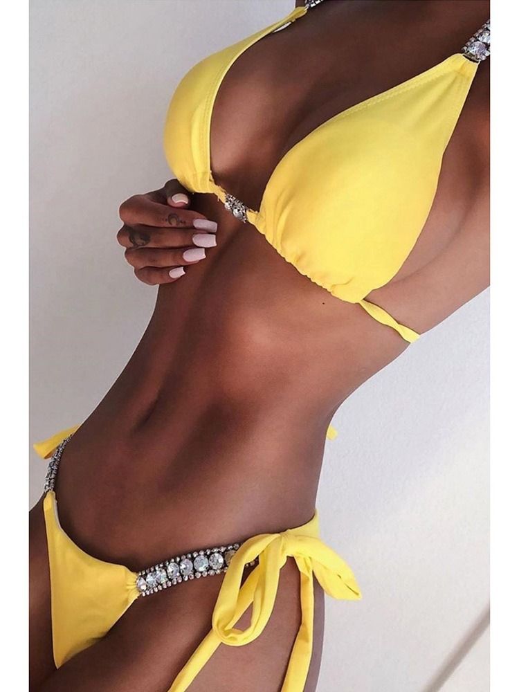 Sexig Tankini-Set Med Snörning För Damer