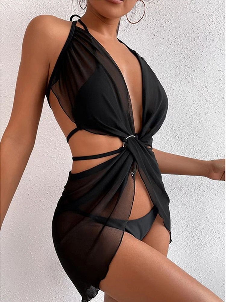 Sexig Tankini-Set Vanliga Badkläder För Kvinnor