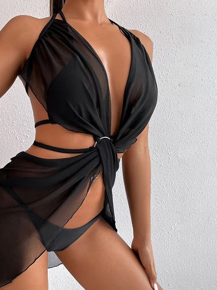 Sexig Tankini-Set Vanliga Badkläder För Kvinnor