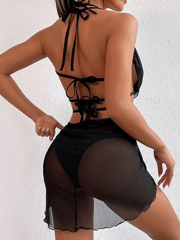 Sexig Tankini-Set Vanliga Badkläder För Kvinnor