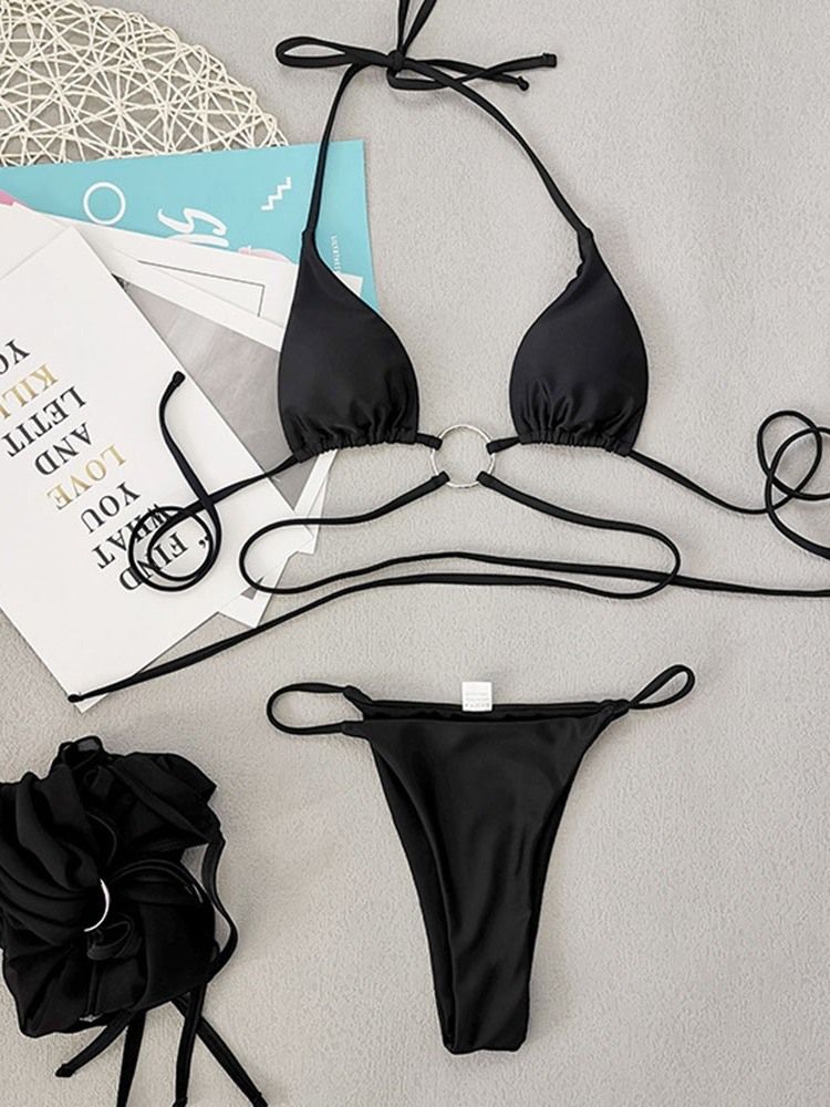 Sexig Tankini-Set Vanliga Badkläder För Kvinnor