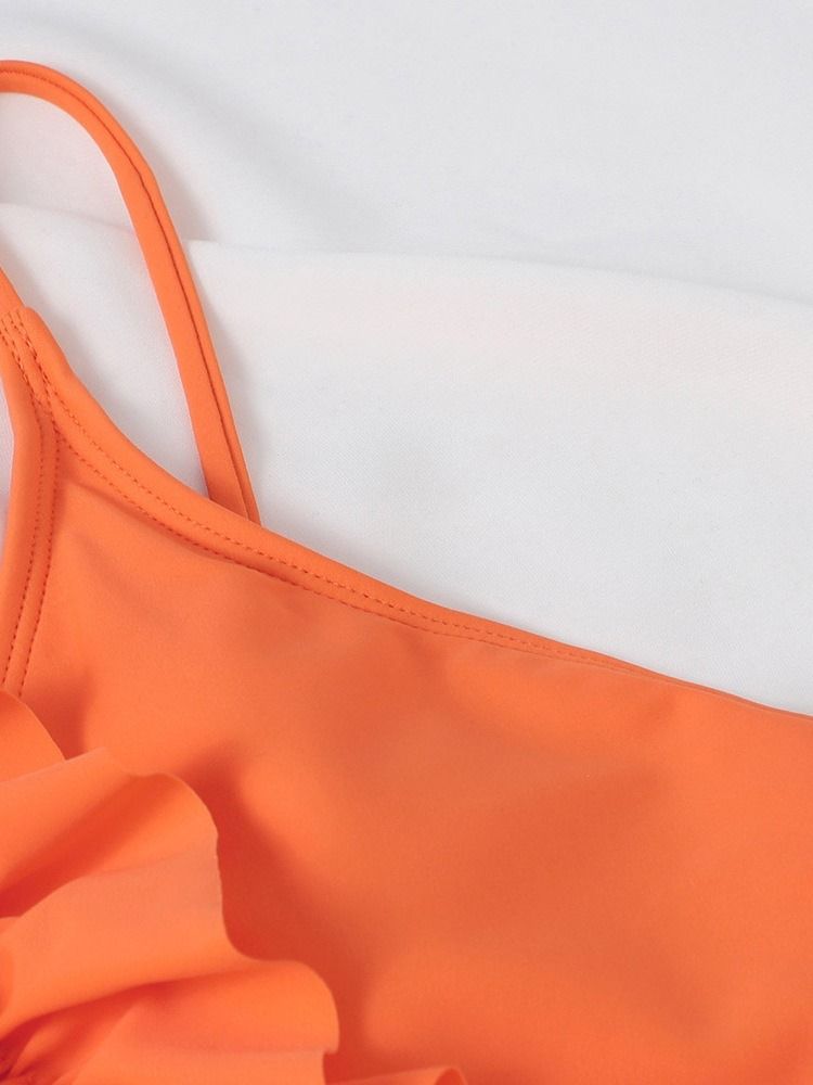 Sexiga One Piece Orange Badkläder