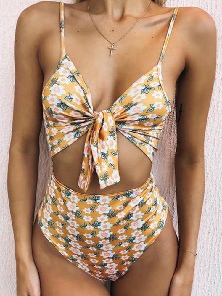 Sexiga One Piece Stripe Badkläder