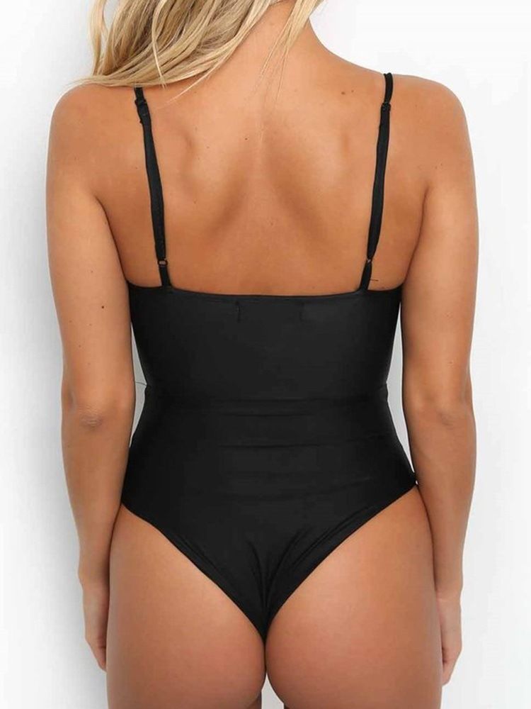 Sexiga One Piece Stripe Badkläder