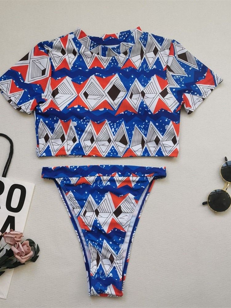 Sexiga Patchwork Tankini Set Badkläder