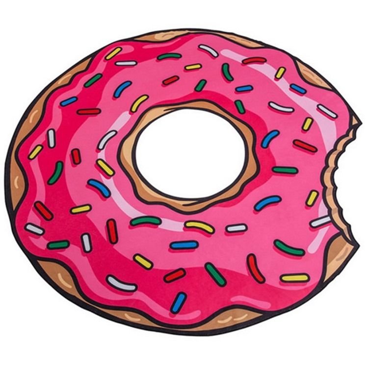 Söt Donut Shape Beach Filt