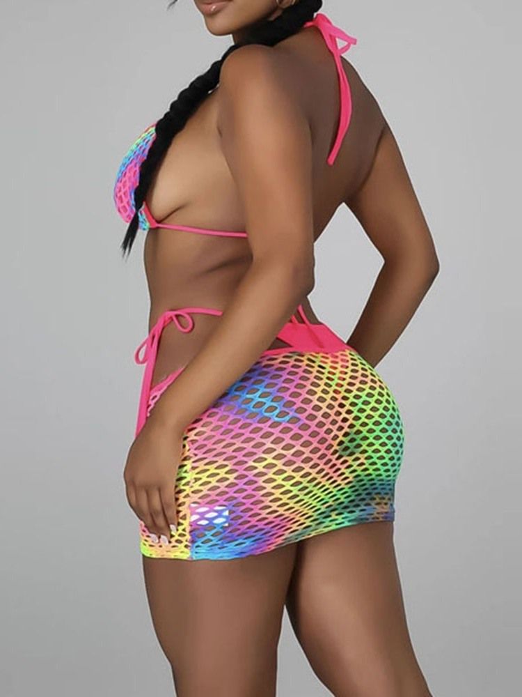Tankini Set Hollow Sexiga Badkläder Strandkläder