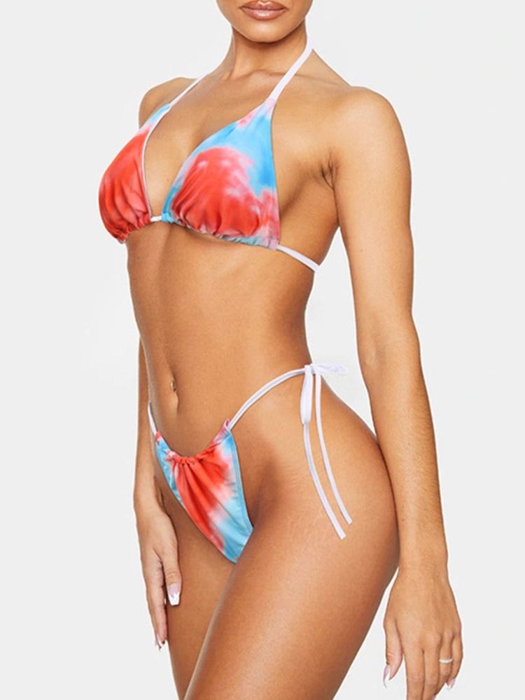Tankini Set Western Color Block Dambadkläder