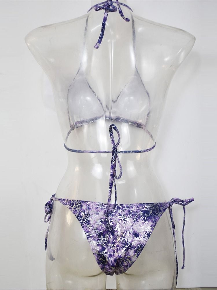 Tryck Tankini Set Beach Look Badkläder