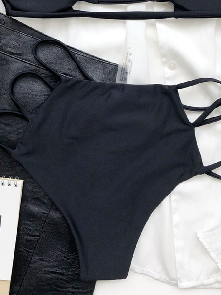 Vanligt Bikiniset Ihåliga Badkläder