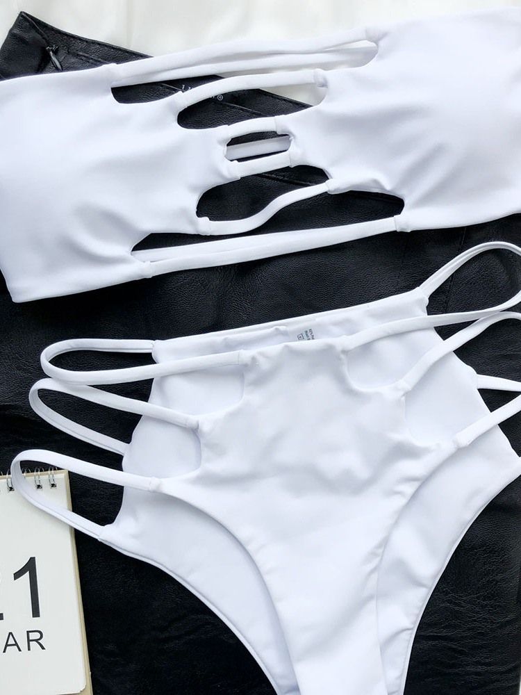 Vanligt Bikiniset Ihåliga Badkläder