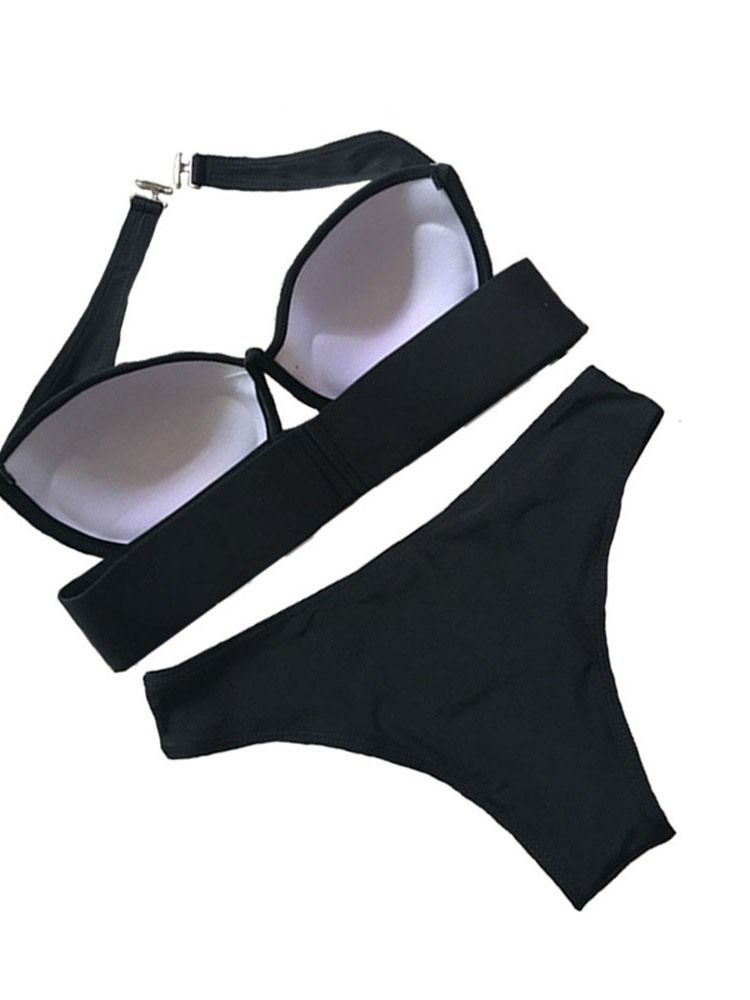 Vanligt Sexigt Patchwork Badkläder Dambikini