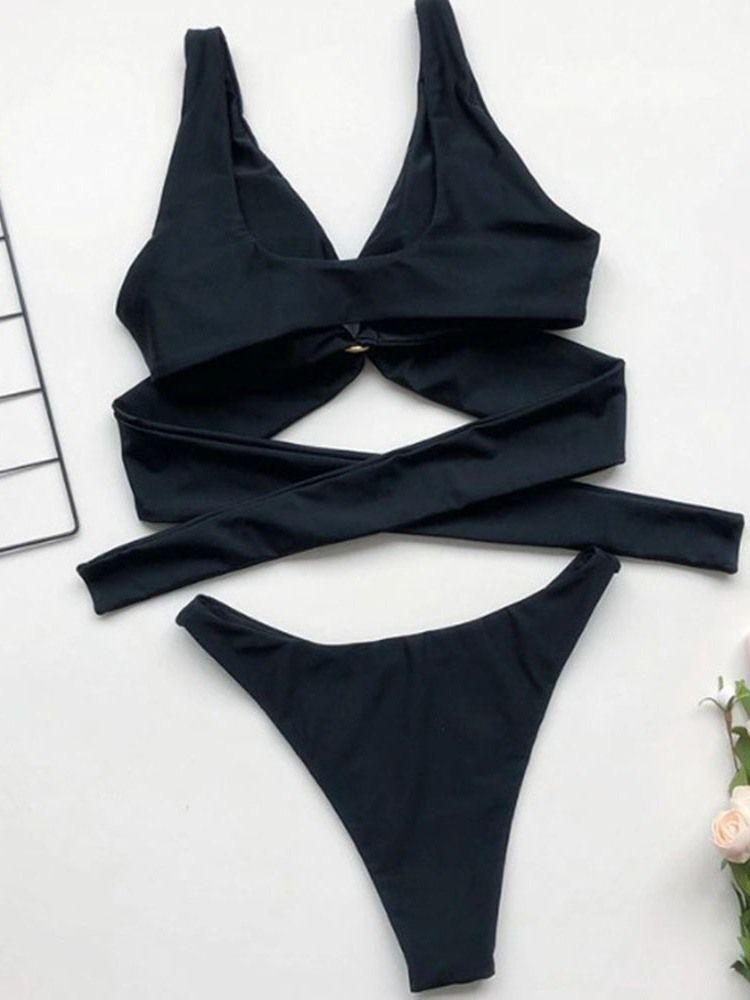 Vanligt Sexigt Set Badkläder Bikini