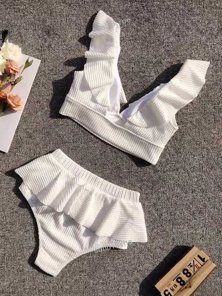 Vanligt Tankini Set Falbala Badkläder