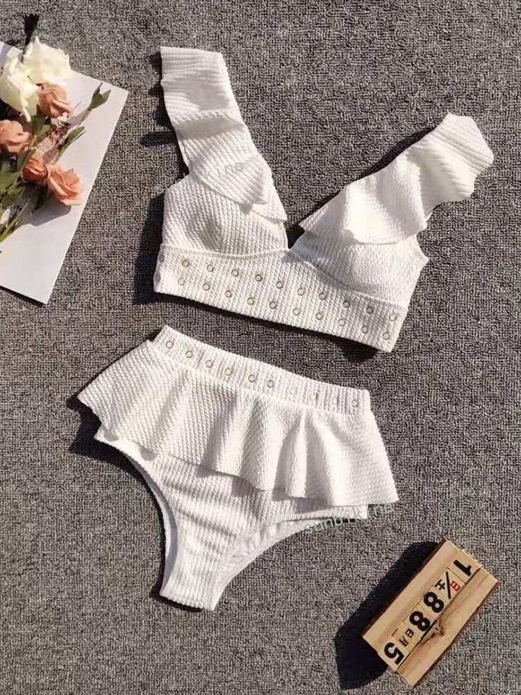 Vanligt Tankini Set Falbala Badkläder