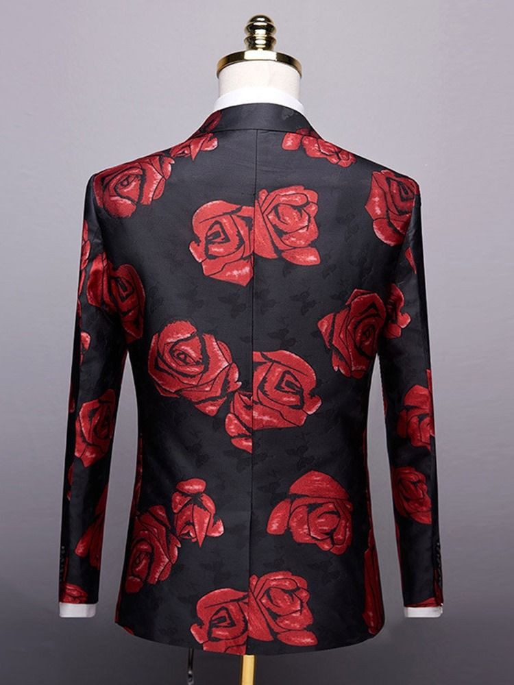Blommig Slim Print Herr Fritid Blazer