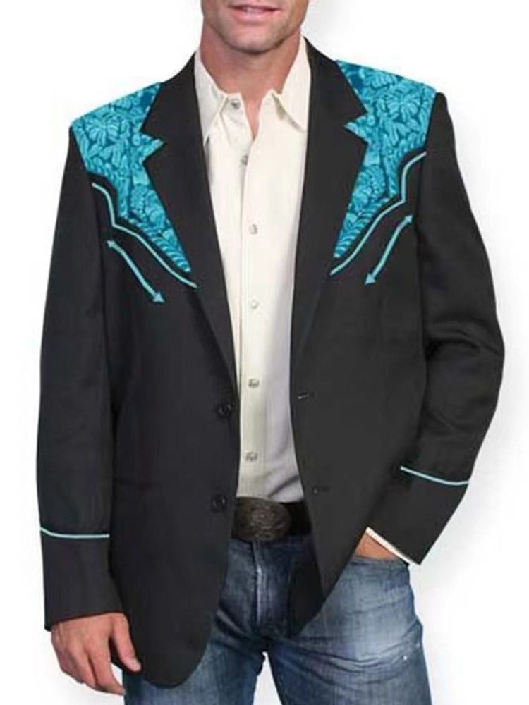 Broderi Enkelknäppt Slim Leisure Blazer