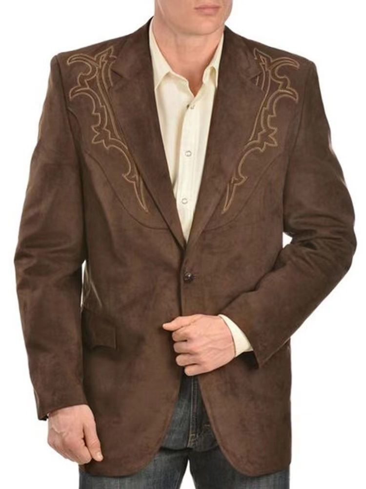 Broderi Enkelknäppt Slim Leisure Blazer