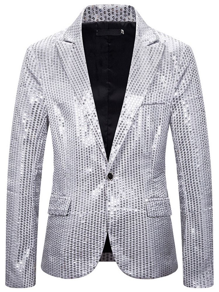 Casual Naggad Lapel Paljetter Leisure Blazer