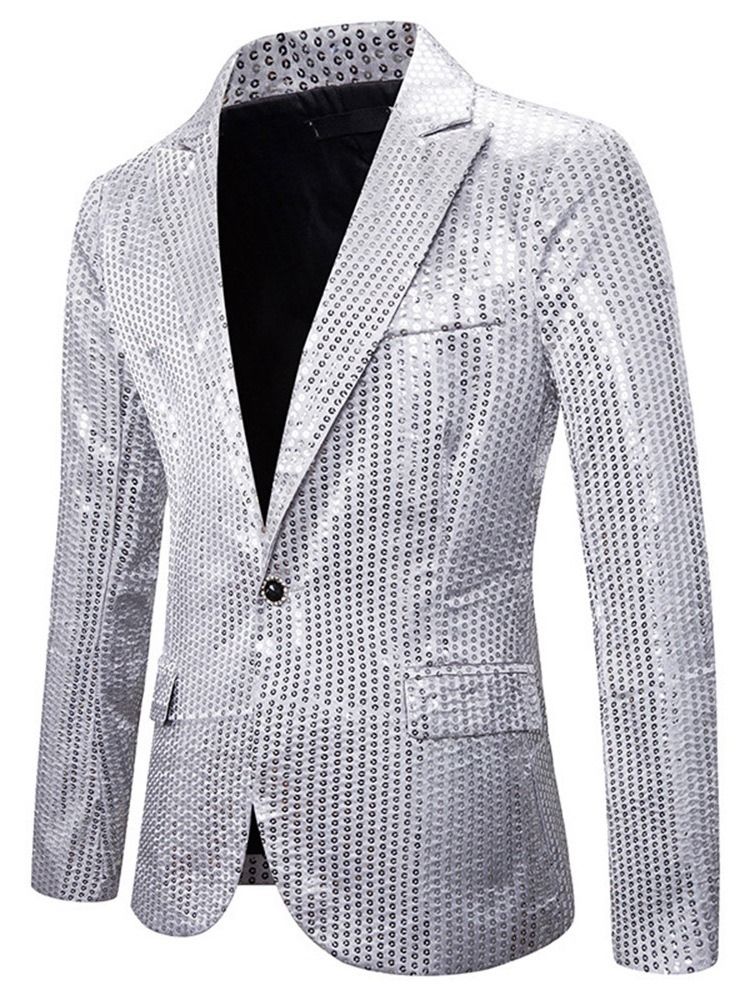 Casual Naggad Lapel Paljetter Leisure Blazer