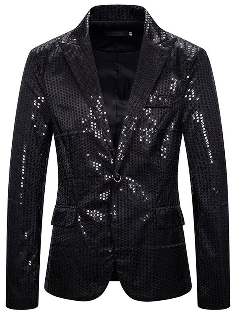 Casual Naggad Lapel Paljetter Leisure Blazer