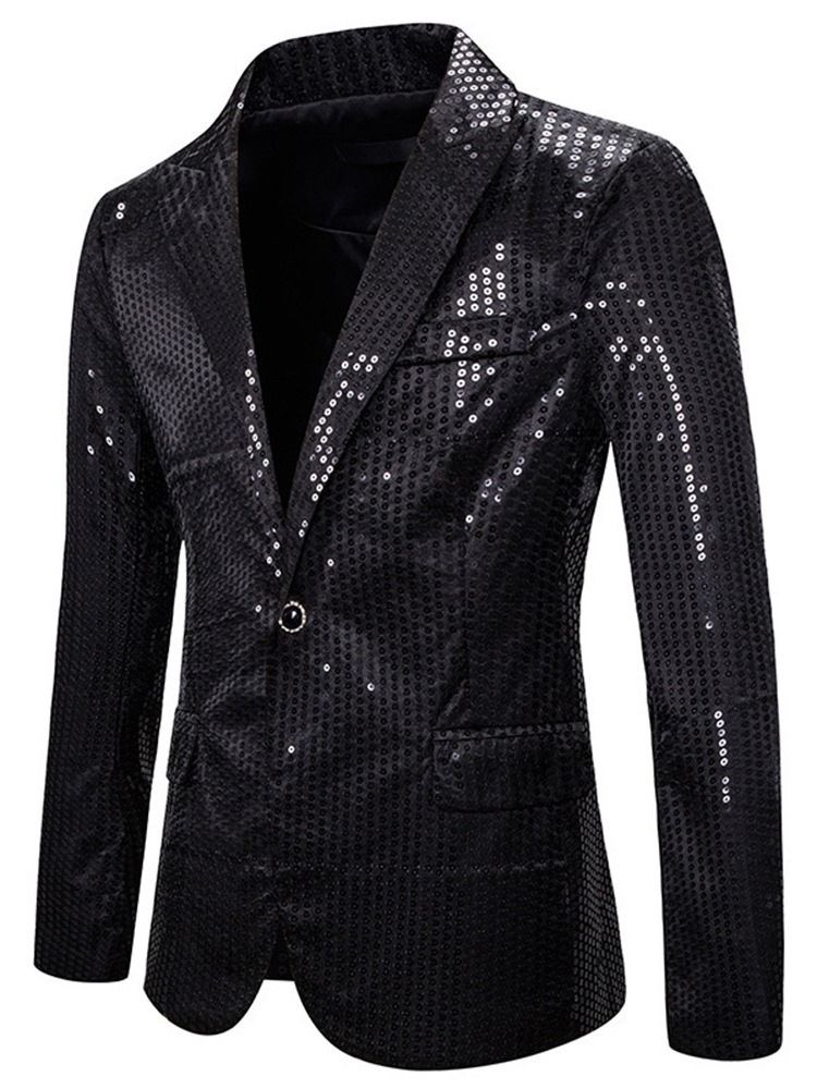 Casual Naggad Lapel Paljetter Leisure Blazer