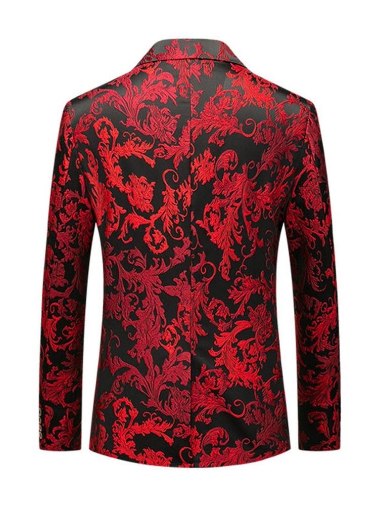 Casual Slim En Button Slim Fritids Blazers För Män