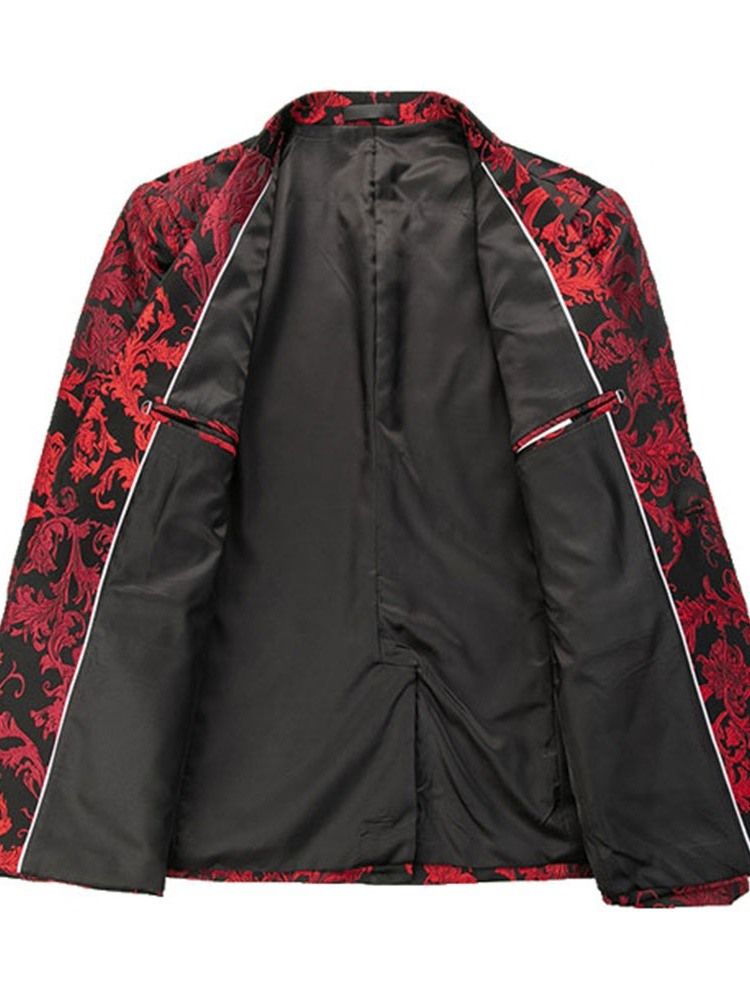 Casual Slim En Button Slim Fritids Blazers För Män