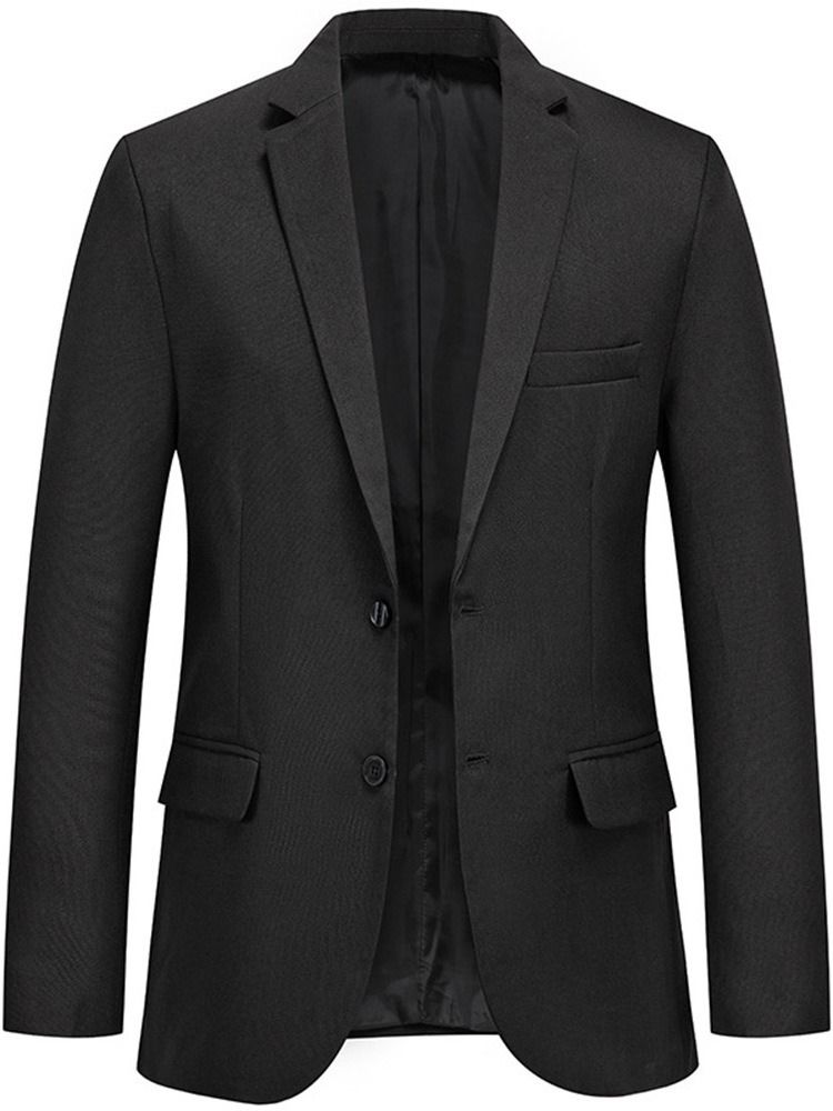Casual Slim Plain Notched Lapel Blazer