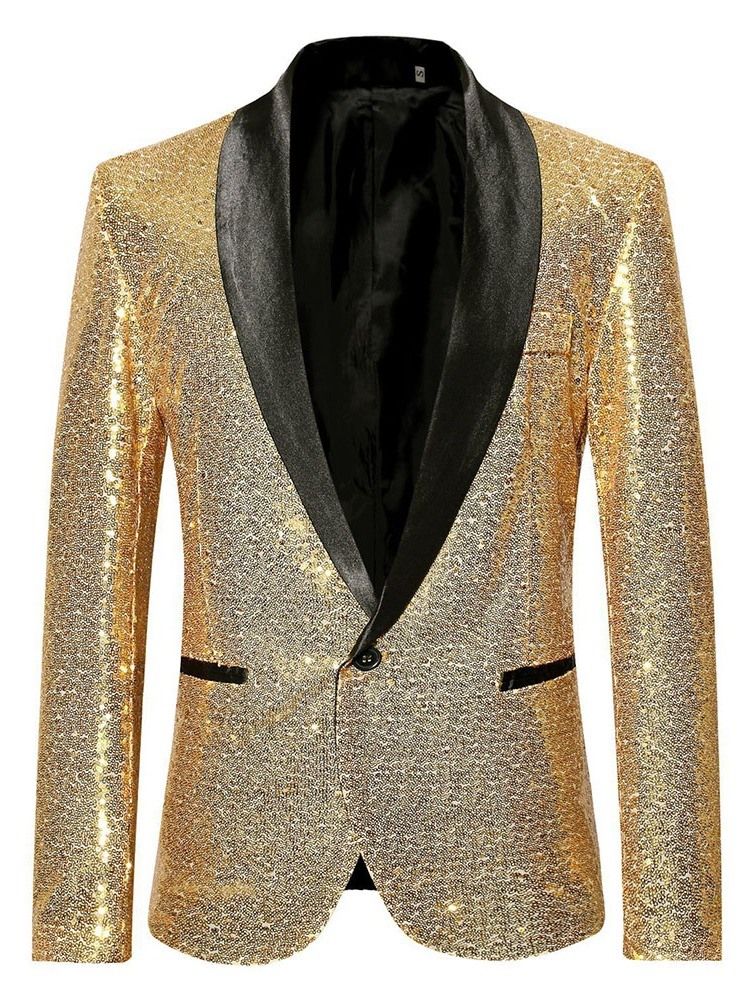 Color Block England Slim Leisure Blazer För Män