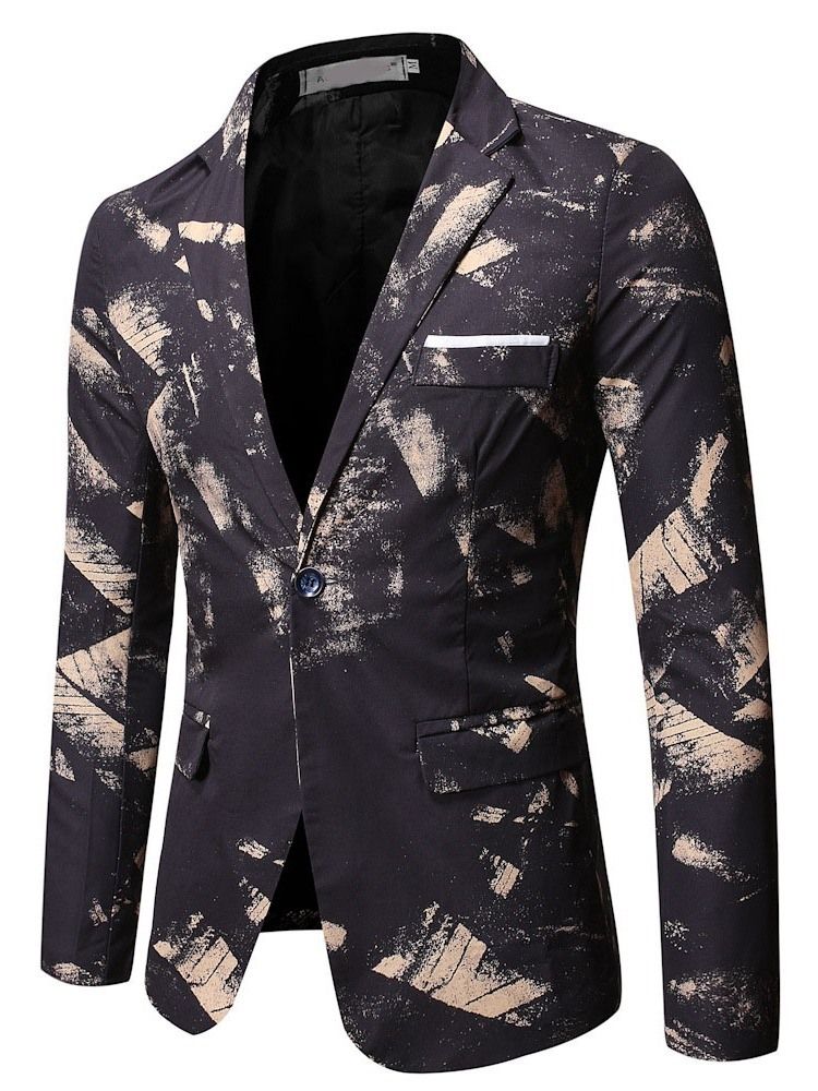 En Knapp Formell Pocket Blazer För Män