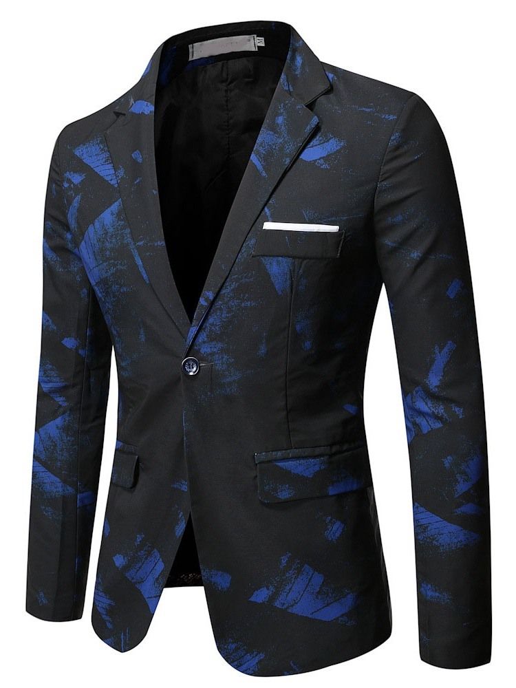 En Knapp Formell Pocket Blazer För Män