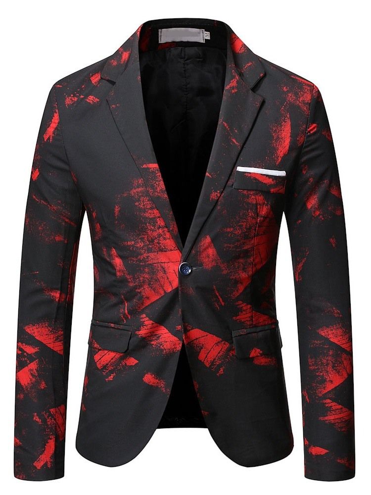 En Knapp Formell Pocket Blazer För Män
