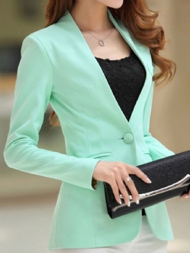 Enkel Candy Color Långärmad Blazer