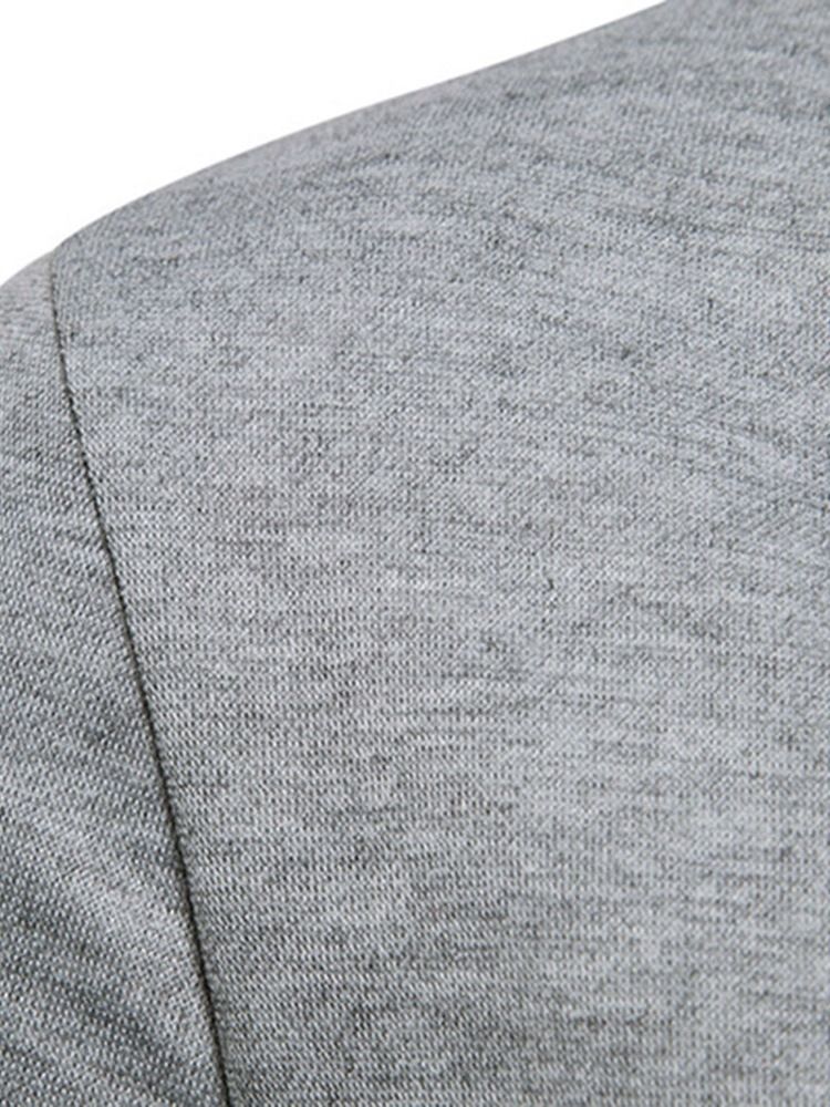 Enkel Enkelknäppt Slimmad Fritidsblazer För Män