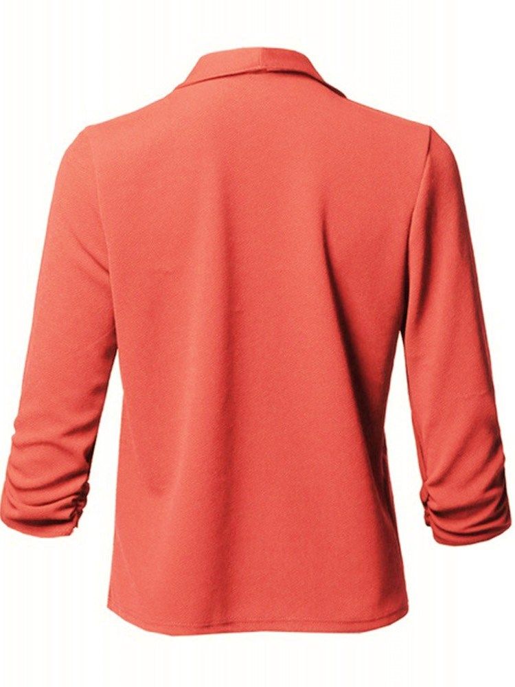 Enkel Långärmad Standard Vanlig Casual Blazer
