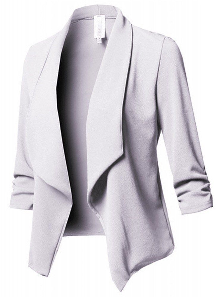 Enkel Långärmad Standard Vanlig Casual Blazer