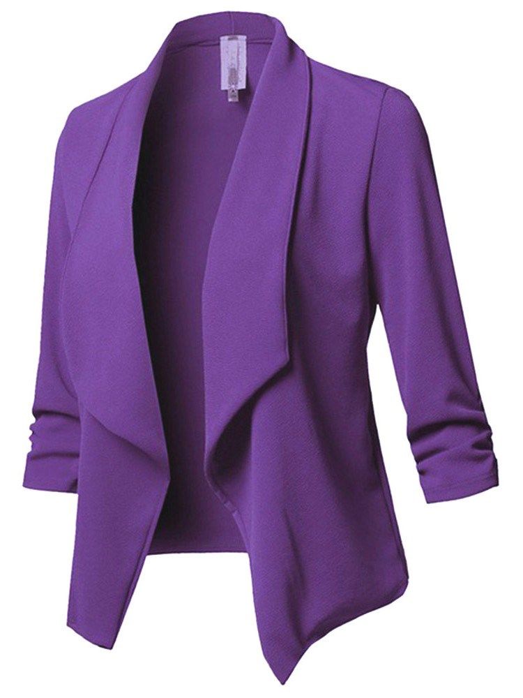 Enkel Långärmad Standard Vanlig Casual Blazer
