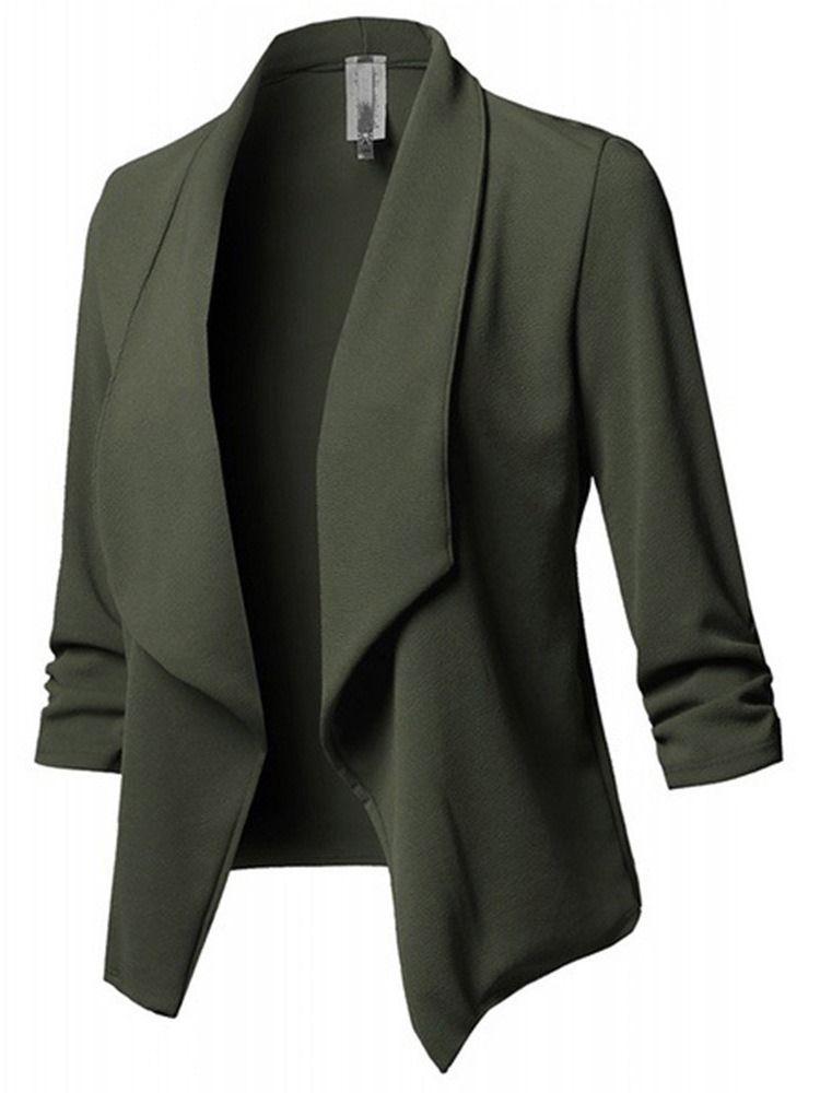 Enkel Långärmad Standard Vanlig Casual Blazer