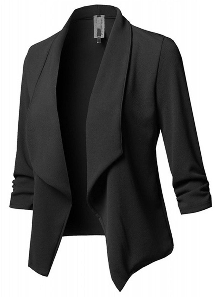 Enkel Långärmad Standard Vanlig Casual Blazer