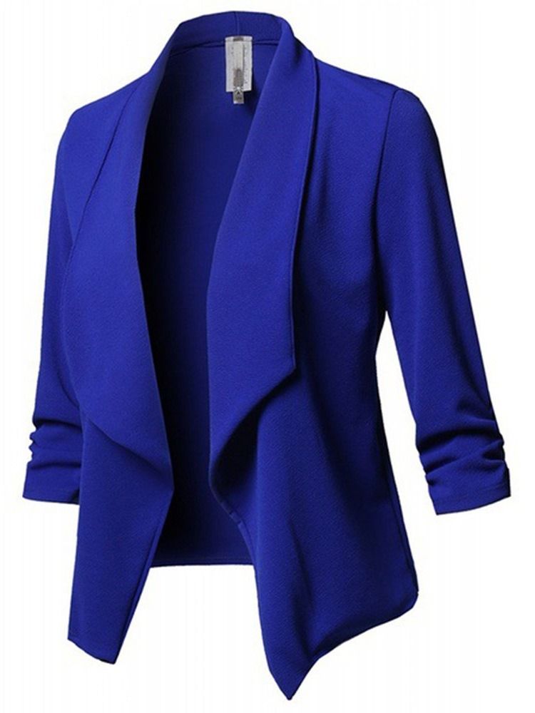 Enkel Långärmad Standard Vanlig Casual Blazer