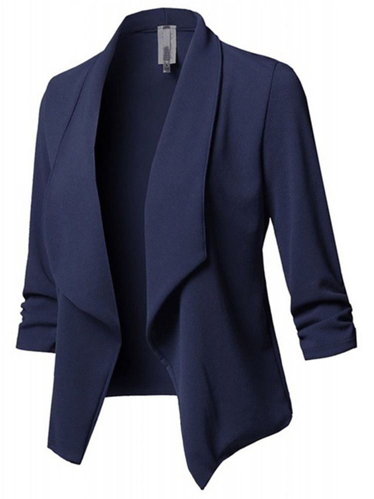 Enkel Långärmad Standard Vanlig Casual Blazer