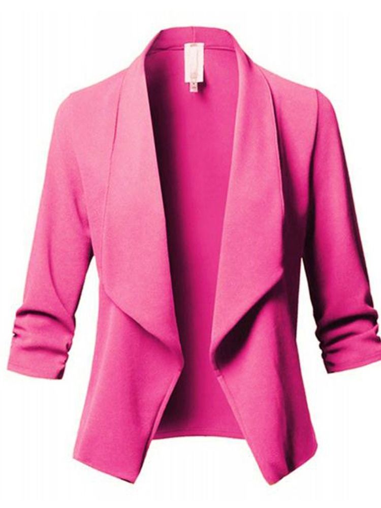 Enkel Långärmad Standard Vanlig Casual Blazer