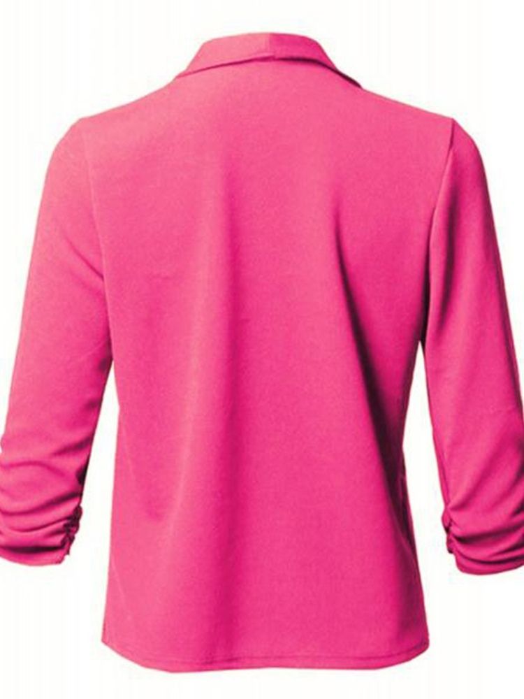 Enkel Långärmad Standard Vanlig Casual Blazer