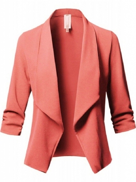 Enkel Långärmad Standard Vanlig Casual Blazer
