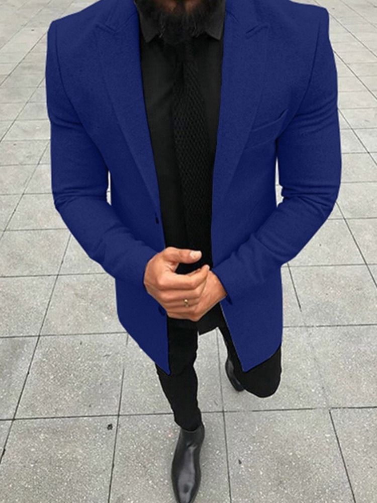 Enkelknäppt Enkel Vanlig Fritidsblazer För Män